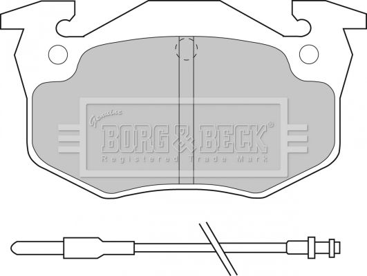 BORG & BECK Bremžu uzliku kompl., Disku bremzes BBP1545